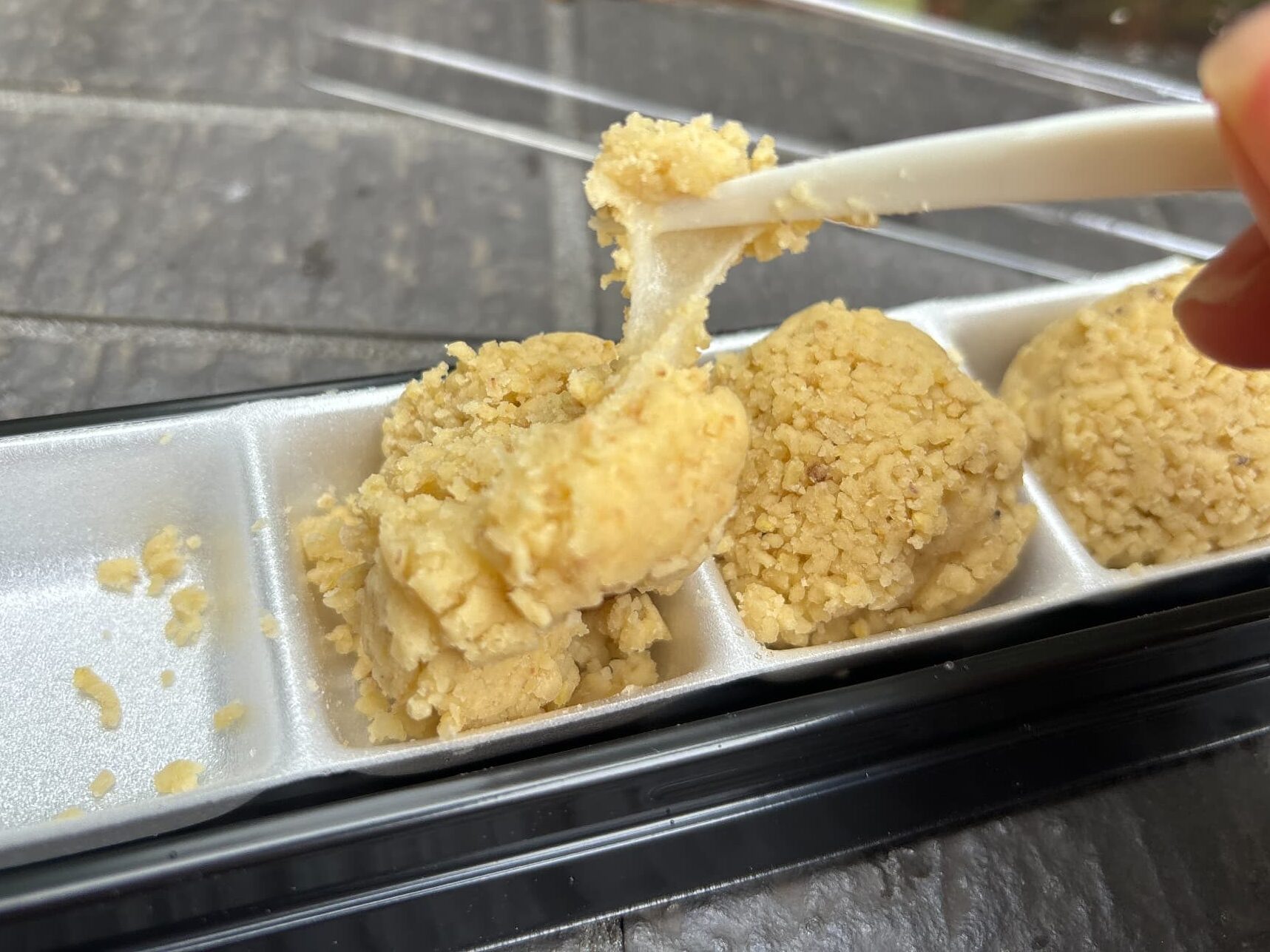 栗粉餅の中の餅